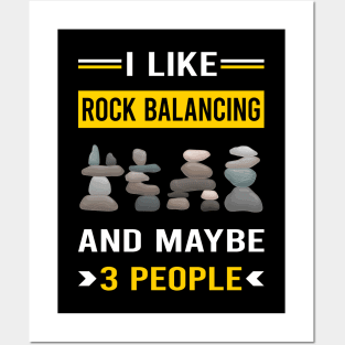 3 People Rock Balancing Stone Stones Rocks Stacking Posters and Art